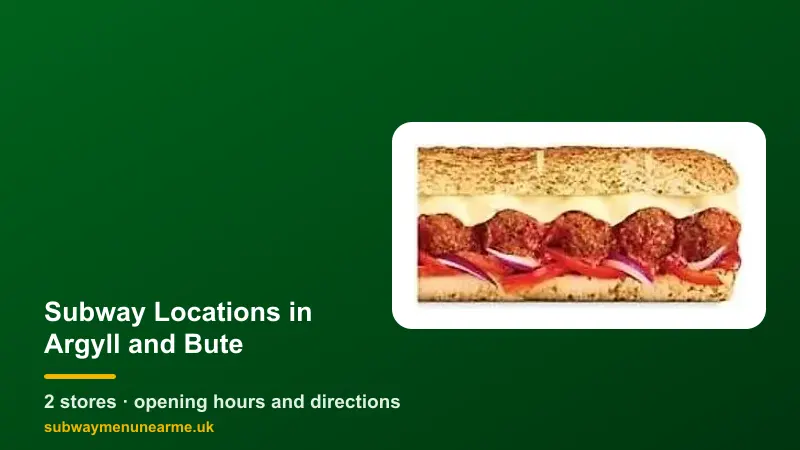 subway argyll and bute locations