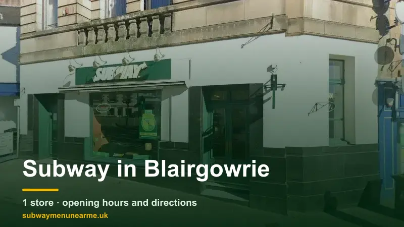 subway blairgowrie