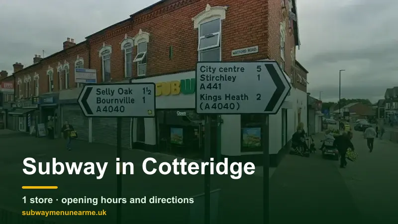 subway cotteridge