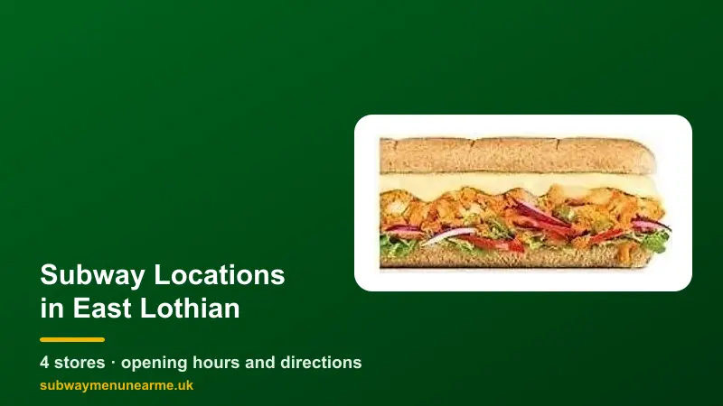 subway east lothian locations
