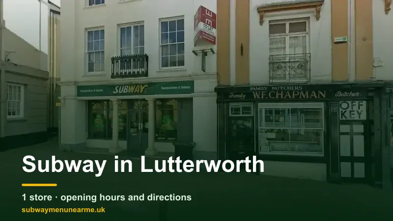 subway lutterworth