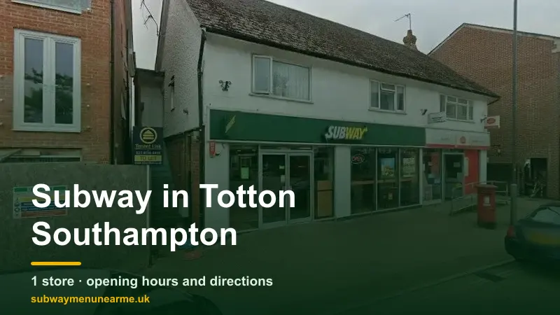subway totton southampton