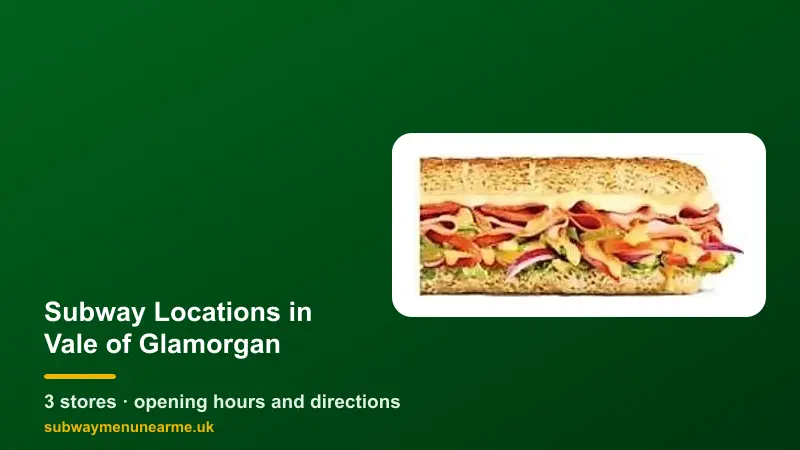 subway vale of glamorgan locations